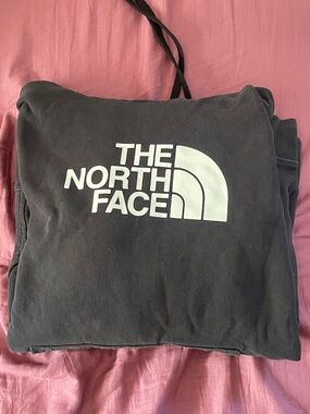 The North Face Black Pullover Hoodie with White Logo